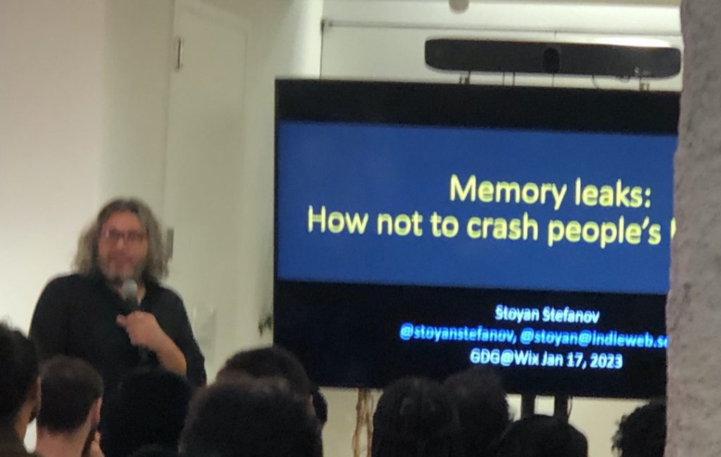 Stoyan Stefanov on memory leaks in Javascript